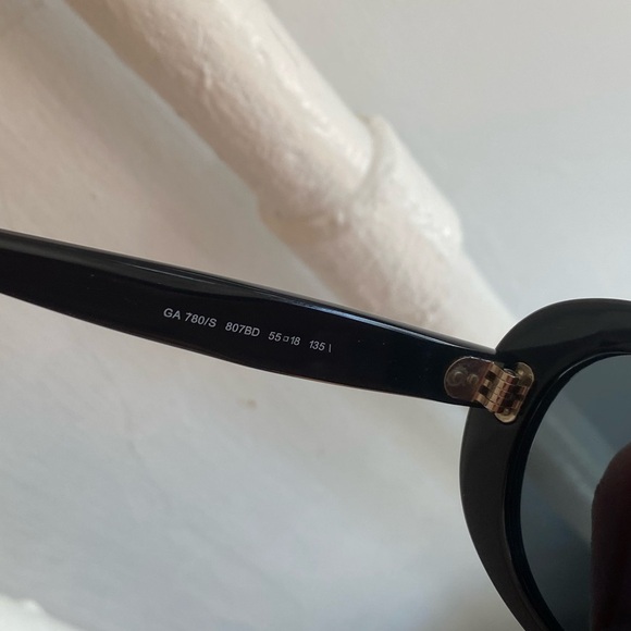 Y2K Giorgio Armani black oval retro sunglasses GA 780/s - Picture 4 of 5